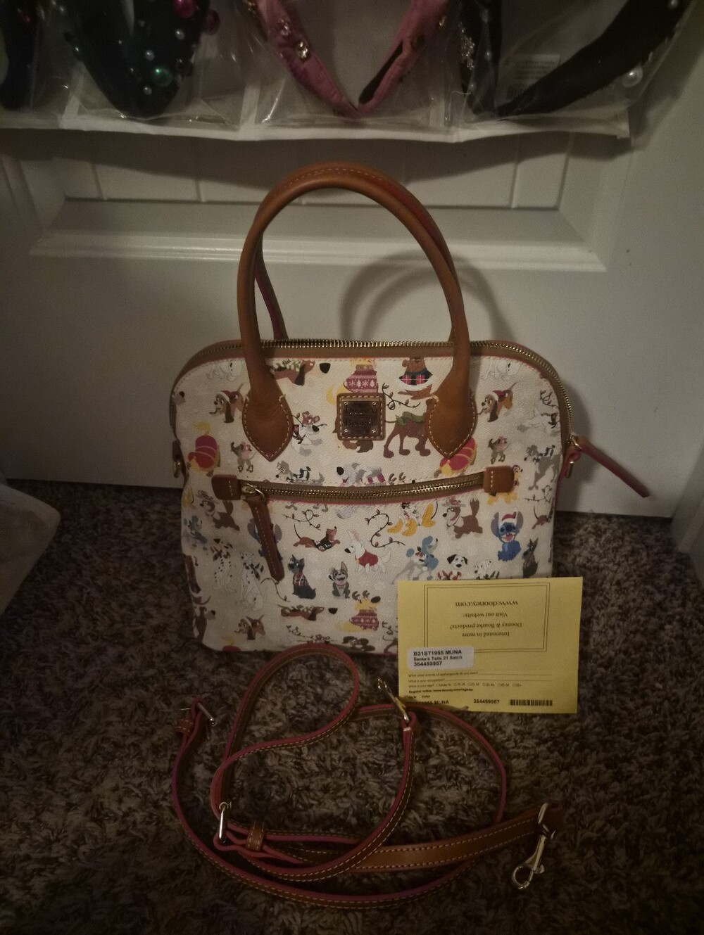 NWOT Disney Dooney and Bourke Christmas Dogs Satchel